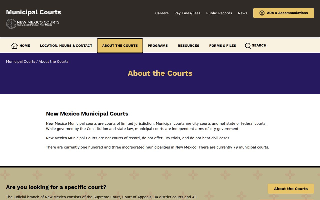 Colfax County municipal warrant jurisdiction source