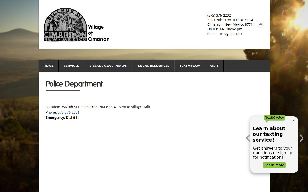 Colfax County Cimarron warrant records police source
