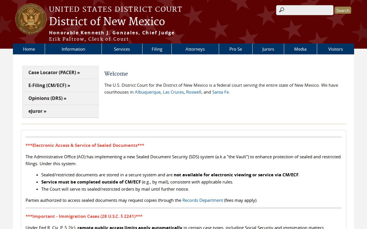Colfax County most wanted federal court source