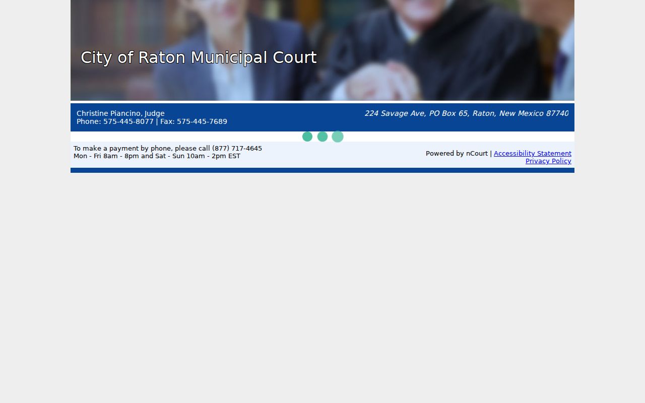 Colfax County Raton warrant records payment source